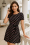 Crew Neck Short Sleeve Women's Dress – Comfortable and Stylish Model - 8