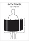 1 - Pcs Premium Bath Towel (70x140cm ) 600 GSM 100% Combed Cotton - 2