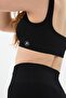 Cell Pattern Double Layer Bra Black - 2