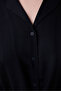 Fleur Satin Shirt Pants Black Pajama Set - Penti Loves Paris Collection - 3