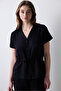 Fleur Satin Shirt Pants Black Pajama Set - Penti Loves Paris Collection - 2