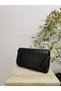 Women's Fabric Black Chain Evening Dress Ladies Clutch Portfolio Evening Bag - 6