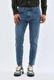 بنطال جينز ضيق للصديق - أزرق ناعم
