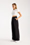Women's Pleated Fabric High Waist Palazzo Pants - 4