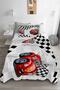 Red Trolley Pique Bedspread with Pillowcase Bh2061 - 3