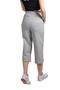 Women's Gray High Waist Capri Sweatpants - 2