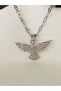 Silver Color Singapore Chain Zircon Stone Phoenix Bird Steel Necklace - 2