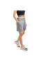 Women's Gray High Waist Pocket Combed Shorts