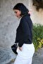 Shirt Collar Buttoned Black Cardigan - 4