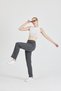 Women's Smoked High Waist Ribbed Loose Leg Casual Thin Sweatpants Pajamas - 5