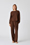 Brown Marisol Blouse Pants Suit - 8760