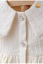 0-24 Months 100% Cotton Girl Baby Child Buttoned Lace Glittery Muslin Summer Festive Dress 4212 - 3