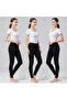 |   Women's 3-Piece Thermal Cotton Black Leggings (3 Pieces) - 6