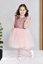 Girl's Dress with Tutu Skirt Pink