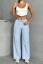Women's Striped Waist Elastic Trousers - 3