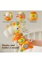 4-in-1 Baby Teething Sensory Rattle Chewable Teether Toys - 4