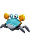 Runaway Crab Rechargeable Toy with Obstacle Sensor, Music and 2-Sided Walks