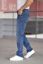 Premium Men's Navy Blue Color Regular Fit Relaxed Cut Stretchy Lycra Denim Jeans Jeans Trousers - 3