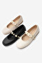 Women's Pearl Banded Ballerinas Vesma Ecru - 8