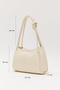 Cream D28 Knot Strap Detailed Single Zipper Large Internal Volume Stylish Daily Women's Shoulder Bag - 2