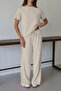 Women's Modal Fabric Short Sleeve Tracksuit Set 3081