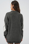 15895 Diamond Patterned Oversize Knitwear Sweater - Anthracite - 6