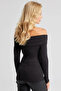Women's Black Madonna Collar Circle Blouse EY2669 - 6