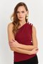 Women's Burgundy Button Detailed Camisole Blouse Ey2711 - 2