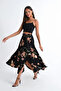 Women's Black-Powder Asymmetrical Skirt LV81 - 4