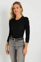 Women's Wrap Blouse Black AYD284 - 4