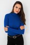 Women's Cobalt Blue Turtleneck Knitwear Blouse Yv102-90 - 6