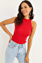 Women's Red Camisole Sleeveless Blouse Yİ1566 - 6