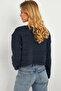 Women's Indigo Casual Short Knitwear Blouse Yv281 - 8