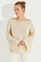 Women's Vanilla Openwork Knitwear Blouse YV213 - 3