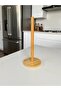 Bamboo Round Paper Towel Holder Vertical Table Top Roll Paper Towel Upright Towel Napkin Holder