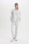 Sports Jogger Sweatpants Standard Fit Standard Length Elastic Waist Cuffed Legs with Pockets Lace-Up D1706Ax24Au - 5