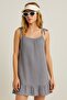 Muslin Strap Ruffle Beach Dress - Relaxed Fit - Loose and Loose Design - 2