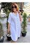 Muslin Shirt Dress White - 2