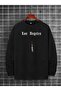 Sweatshirt Unisex Black Los Angeles Printed Oversize Sweatshirt - 4