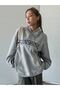 Sunshine Sweatshirt - Gray Oversize Raised Cotton Thick Hoodie