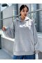 سترة Back Youngchance T-Sweatshirt - هودي كبير الحجم مطبوع باللون الرمادي - 4