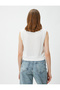 Crop V-Neck Undershirt - 4