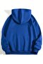 Los Angeles California Sweatshirt - Sax Blue Printed Oversize Hoodie - 2