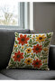 Punch Embroidery Look Digital Printed Set of 2 Throw Pillow Cases - Autumn Themed - 3