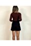 secret slit gabardine fabric lining black mini shorts skirt - 5
