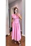 Pinterest Midi Dress Poplin Fabric Gathered Waist Design - 3