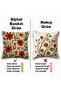 Punch Embroidery Look Digital Printed Set of 2 Throw Pillow Cases - Autumn Themed - 4