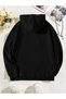 New York Brooklyn Sweatshirt - Black Printed Oversize Winter Thick Hoodie - 2