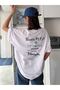 Sparkles Of Light Single Jersey T-Shirt - White Printed Oversize Crew Neck Short Sleeve T-Shirt - 3