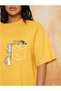 Unisex Women/Men Cat Colorful Custom Printed Oversize Crew Neck Single Jersey T-Shirt - 2